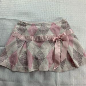 LA MOVERS GIRL ARGYLE GLITTER SKIRT E175